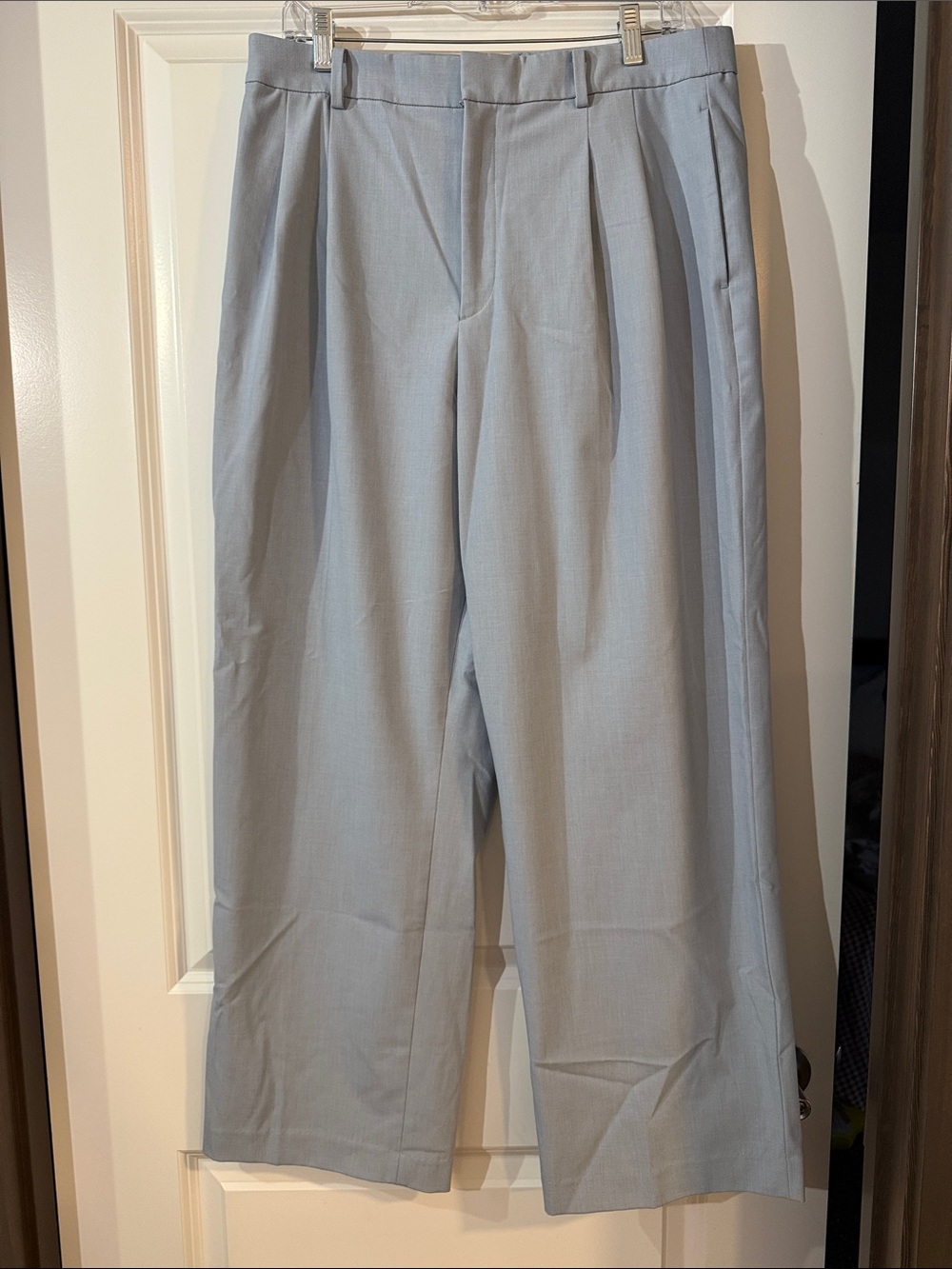 Uniqlo Women's Smart Wide Leg Pants - Light Blue